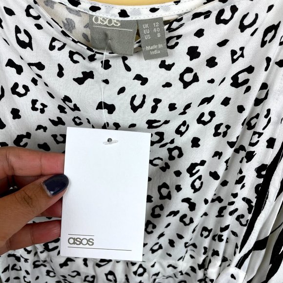 NEW Asos Mixed Print Sundress Fit & Flare Dress 8 - Picture 5 of 9